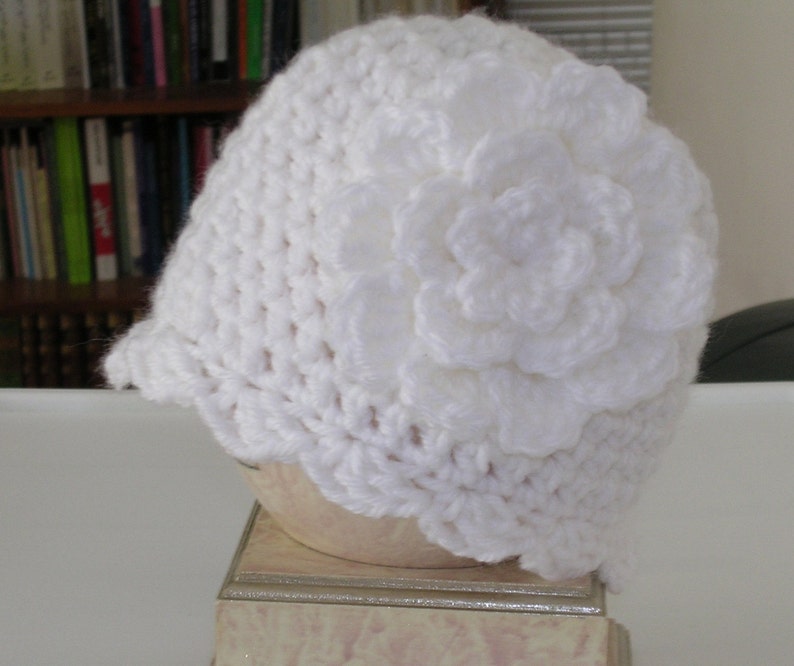 Easy Crochet Pattern for Women's Chemo Cap With Flower & Etsy