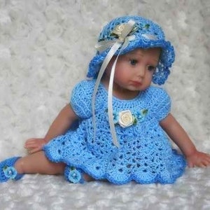 Crochet Pattern 4- DRESS SET for 10 in. to 12 in. Baby Dolls