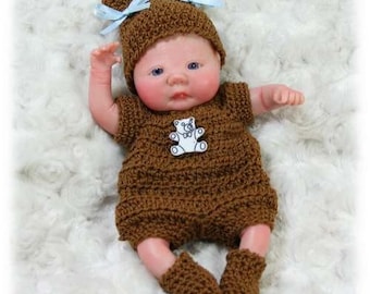 Crochet Pattern 8- ROMPER SET for 6 in. - 7 in. Baby Dolls