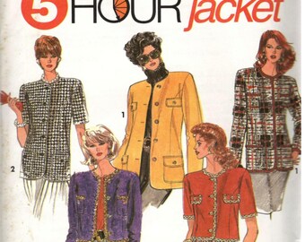 Simplicity 7964 Sewing Pattern, uncut vintage ~ sz 8-14  Womens 5 hour jacket, princess seamed