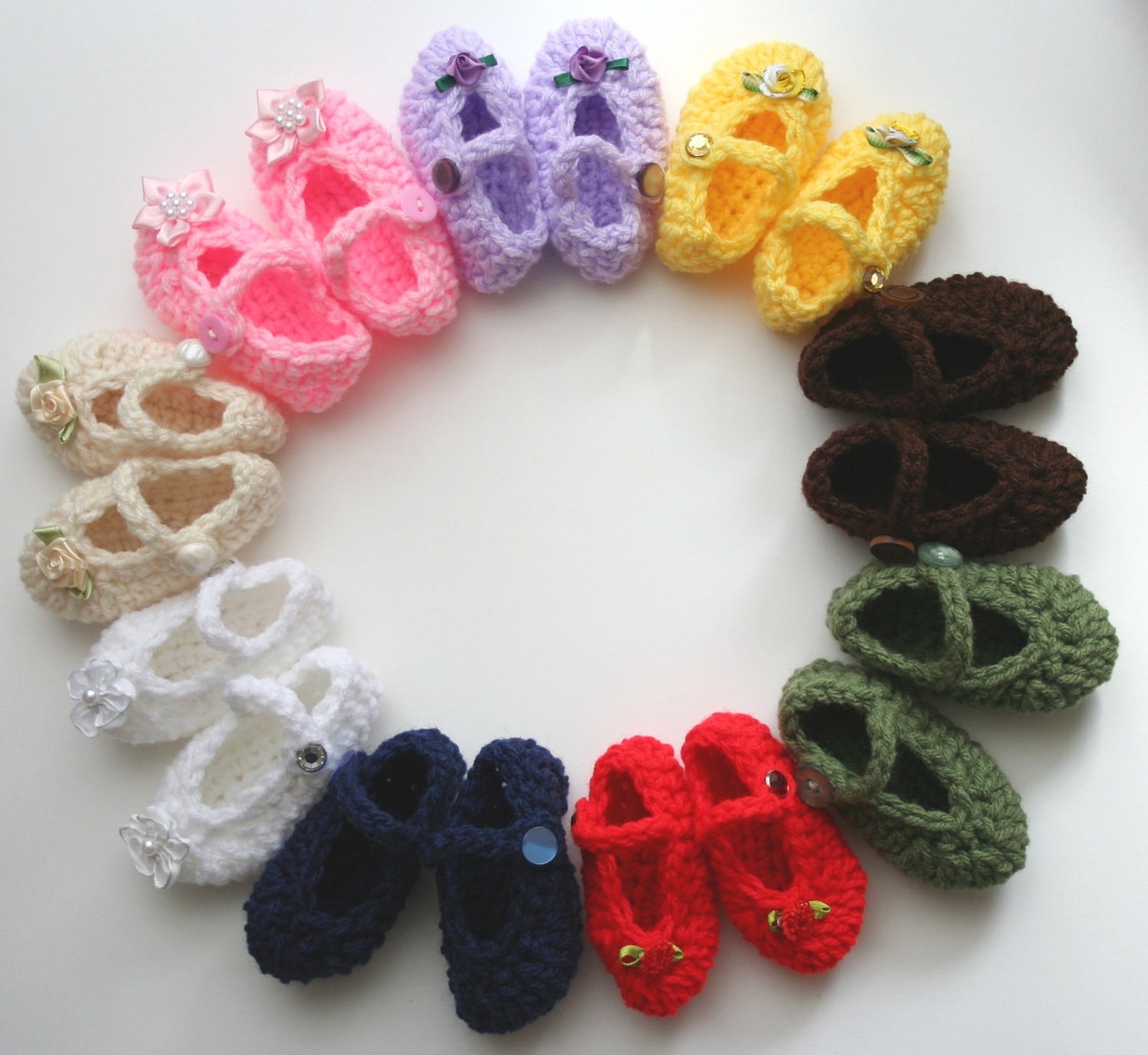 Easy Crochet Pattern for Cute Mary Jane Shoes/bootiesfits Newborn Baby
