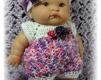 Crochet Pattern 7- ROMPER SET for 8 in. to 12 in. Baby Dolls