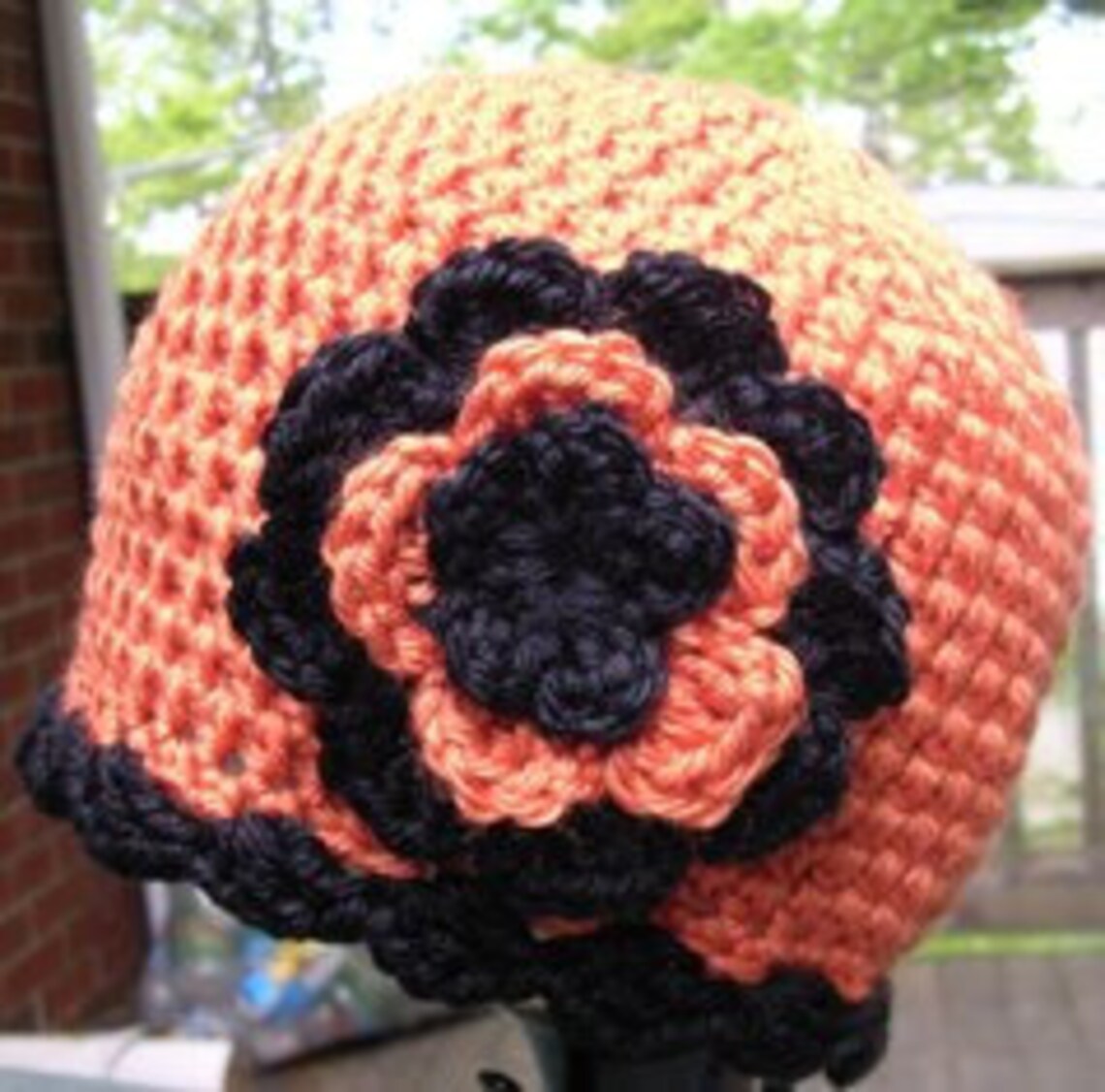 Easy Crochet Pattern for Women's Chemo Cap With Flower & Etsy
