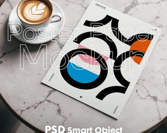 Vertical Poster Mockup PSD: Smart Object, Din A Ratio (Digital Download)