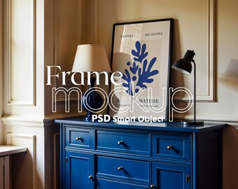 Minimalist Poster Frame Mockup: Artwork Smart Object (Digital Download)