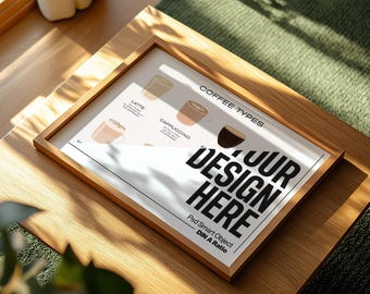 Scandinavian Frame Mockup PSD: Horizontal Poster Mockup (Digital Download)