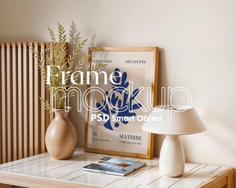 Minimalist Poster Frame Mockup: Artwork Smart Object (Digital Download)