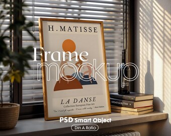 Minimalist Poster Frame Mockup: Artwork Smart Object (Digital Download)