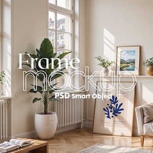 Minimalist Frame Mockup: Scandinavian Interior Decor (PSD Digital Download)