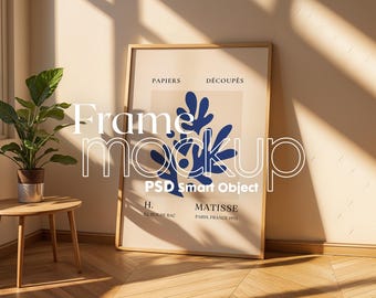 Minimalist Poster Frame Mockup: Artwork Smart Object (Digital Download)