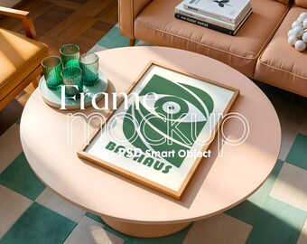 Minimalist Wooden Frame Mockup: Artwork & Poster Display (Digital Download)