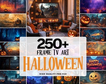 250+ Halloween Frame TV Art Set: Spooky Fall Digital Art