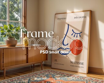 Minimalist Poster Frame Mockup: Artwork Smart Object (Digital Download)