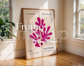 Minimalist Poster Frame Mockup: Artwork Smart Object (Digital Download)
