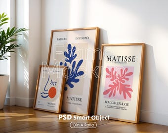 Vertical Frame Mockup Set: Gallery Wall Art Display (PSD)