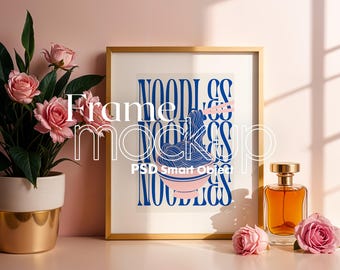Minimalist Poster Frame Mockup: Artwork Smart Object (Digital Download)