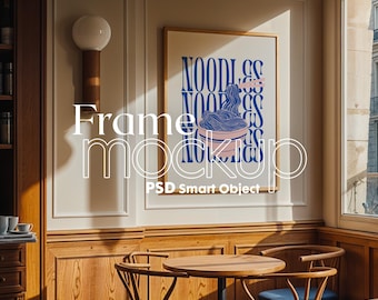 Restaurant Rahmen Mockup: Cafe Poster Kunst (Digitaler Download)