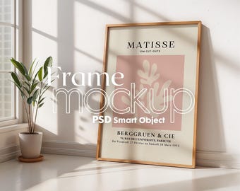 Minimalist Poster Frame Mockup: Artwork Smart Object (Digital Download)