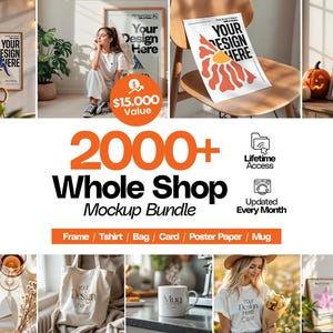 2000+ PSD Mockup Bundle: Lifetime Shop Access (Digital Download)