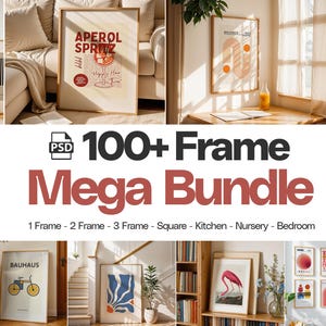 100+ Frames Mockup PSD Bundle-Set, Rahmen Mockup Bundle, 100+ PSD Wand Mockup Rahmen, PSD Frames Bundle, Mega Bundle Frames Mockup
