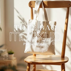 Cotton Canvas Tote Bag Mockup: Print Design PSD (Digital Download)