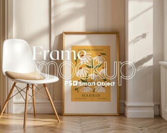 Minimalist Poster Frame Mockup: Artwork Smart Object (Digital Download)