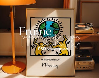 Minimalist Poster Frame Mockup: Artwork Smart Object (Digital Download)