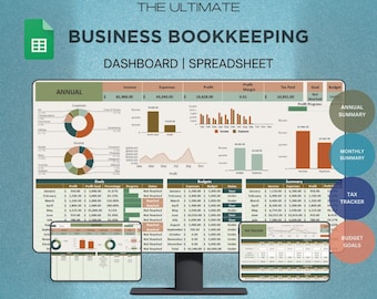 Small Business Buchhaltung Tabelle Google Sheets, Buchhaltung Vorlage, Business Expense Tracker, Buchhaltung Vorlage, Income Tracker