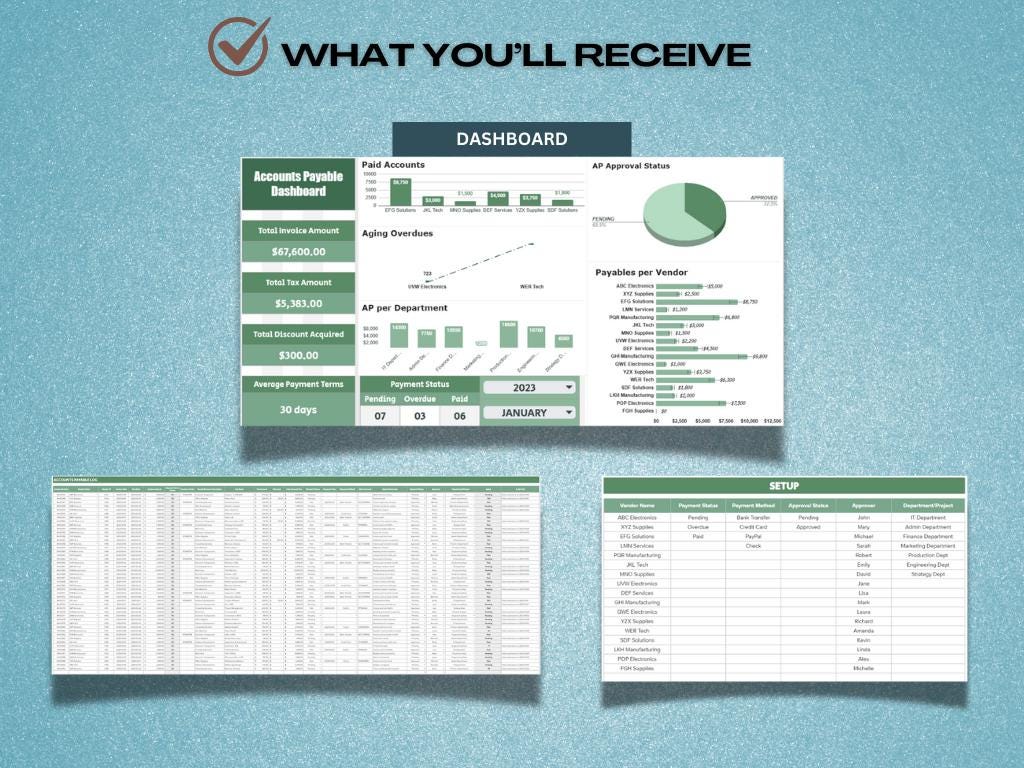 Accounts Payable Aging Tracker - Google Sheets Template for Vendor ...