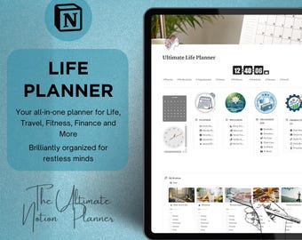 Notion Life Planner Notion Templates Notion Light Mode Notion All In One Planner Ultimate Notion Planner Notion Dashboard Notion Aesthetic