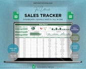 Sales Tracker Google Sheets Template | Business Sales Tracker | Sales Goal Tracker | Profit Tracker Spreadsheet | Sales Data Tracker