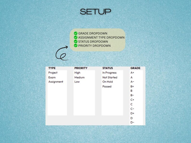 Assignment Tracker Template | Homework Planner | School Task Organizer ...