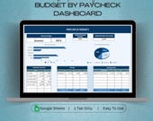 Budget by paycheck spreadsheet Monthly Budget Financial Planner Debt payoff Tracker Weekly Biweekly saving bill Expense Goal Tracker