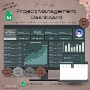 Dashboard di gestione del progetto Fogli Google / Dashboard del progetto / Stato di più progetti / Rapporto di stato / Rapporto di budget