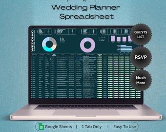 Wedding Planner Spreadsheet | Wedding Guest List Wedding Planner Spreadsheet Google Sheets Wedding Checklist Wedding Spreadsheet