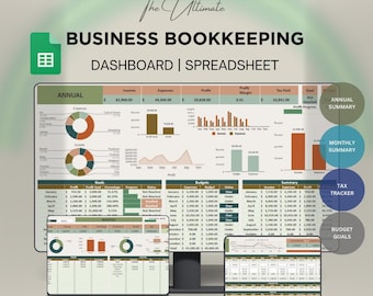 Small Business Buchhaltung Tabelle Google Sheets, Buchhaltung Vorlage, Business Expense Tracker, Buchhaltung Vorlage, Income Tracker