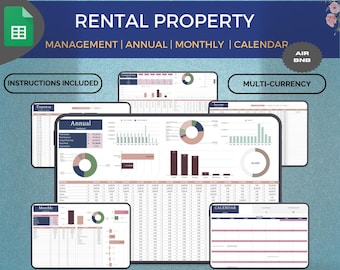 Rental Property Management Google Sheets Airbnb Income and Expense Rental Tracker Bookkeeping Spreadsheet Vacation Rental Airbnb Template