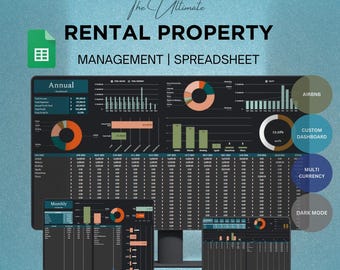 Rental Property Management Google Sheets Airbnb Income and Expense Rental Tracker Bookkeeping Spreadsheet Vacation Rental Airbnb Template