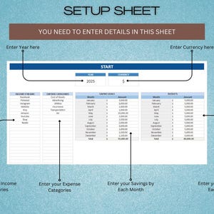 2025 Ultimate Budget & Saving Tracker Spreadsheet, Goal Tracker, Tax ...