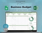 Business Budget Dashboard | Income Expense Tracker | Financial Planner Spreadsheet | Google Sheets & Excel