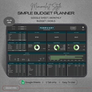 May include: A minimalist style Google Sheets budget planner template for February. The template includes sections for income, expenses, and savings, as well as charts and graphs to visualize your financial data. The template is easy to use and can be customized to fit your needs.