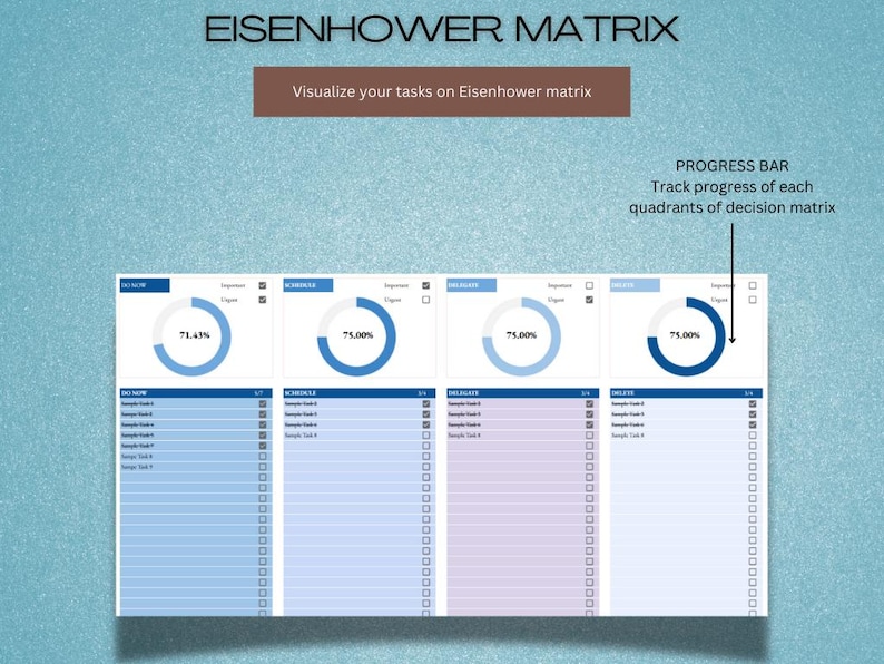 Eisenhower Matrix Google Sheets Decision Matrix Spreadsheet Task ...