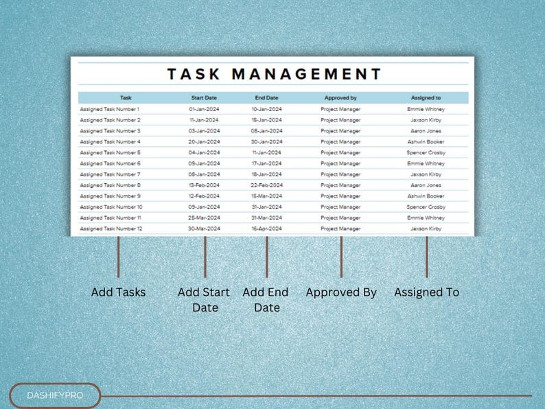 Gantt Chart Small Business Project Planner Google Sheets Excel Task ...