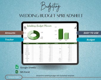 Wedding Planner Spreadsheet | Wedding Budget Tracker | Wedding Timeline Checklist Guest List Tracker