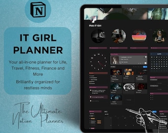 IT Girl All-In-One Life Planner | Ultimate Pink Notion Planner | Notion Dashboard | Aesthetic Notion Template | Digital Planner