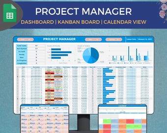 Projectmanagementtoolkit voor kleine bedrijven Projectplanner Taaktracker Takenlijst Kalender Businessplanner bekijken Kanbanbord
