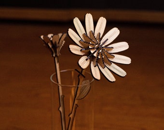 3D puzzle flower, eco-friendly 3d puzzle, home decor, DIY kit