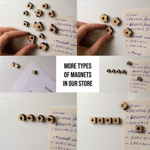 Magnets round ash wood, mini neodymium magnets, fridge magnets, real wood, wooden magnets, pin board, decoration, gift, strong magnets image 11
