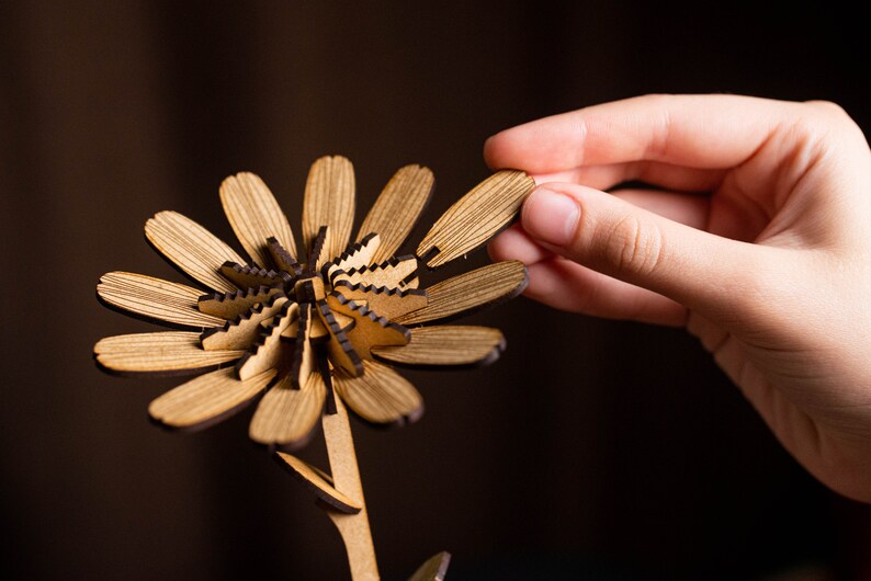 3D Puzzle Flower, Eco-friendly 3d Puzzle, Home Decor, DIY Kit - Etsy