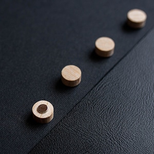 Magnets round ash wood, mini neodymium magnets, fridge magnets, real wood, wooden magnets, pin board, decoration, gift, strong magnets image 2